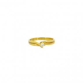 Bague Solitaire en Or et...