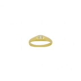 Bague Jonc en Or et Diamant