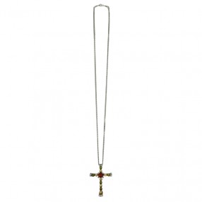 Collier Long Vintage Croix...