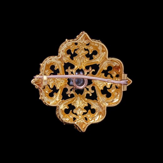 Broche ancienne hollandaise avec diamants rosecut - Gallerease