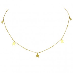 Collier Chaîne Etoiles en...