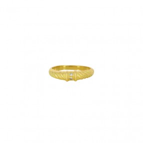 Bague Jonc en Or et Diamants