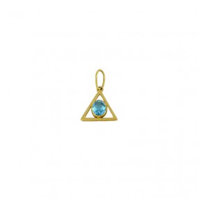 Pendentif Triangle en Or et...