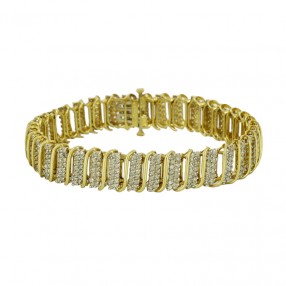 Bracelet en Deux Tons d'Or...