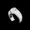 Bague moderne diamant central de 2,35 carats en or blanc