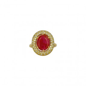 Bague en Or Rubis en...