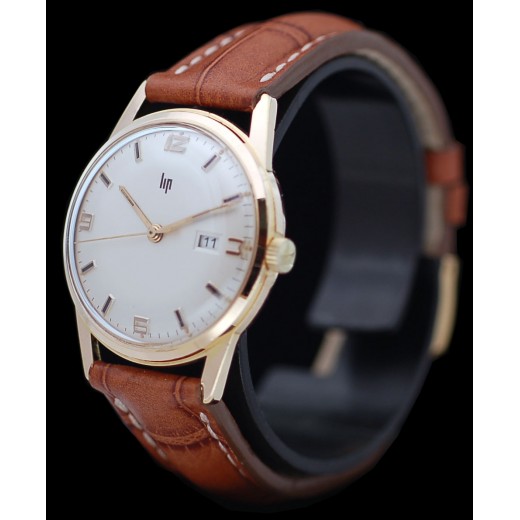 Montre lip en plaqué or mouvement mécanique 1950 Montres Bijoux