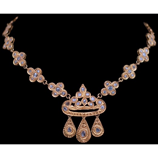 Collier oriental or et diamants