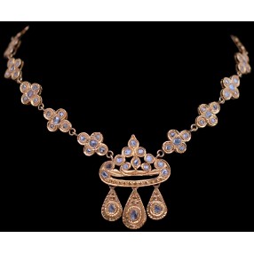 Collier oriental or et diamants