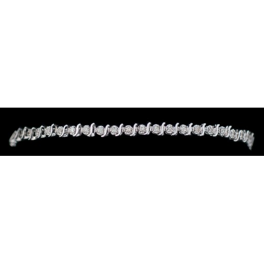 Bracelet ligne diamants