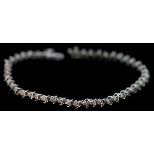Bracelet ligne diamants