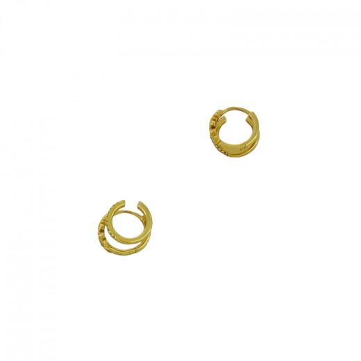 Boucles D'oreilles Créole Tube Lisse 14 Mm Or 18K - Dolly-Bijoux, Neuf étiquettes