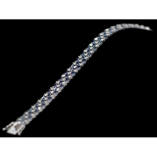 Bracelet saphirs diamants