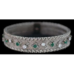 Bracelet émeraudes diamants