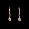 Boucles d'oreilles pendantes or et diamants