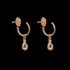 Boucles d'oreilles pendantes or et diamants