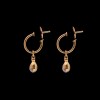 Boucles d'oreilles pendantes or et diamants