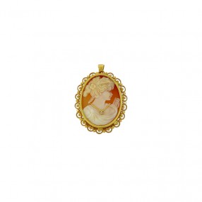 Pendentif en Or Camée sur...