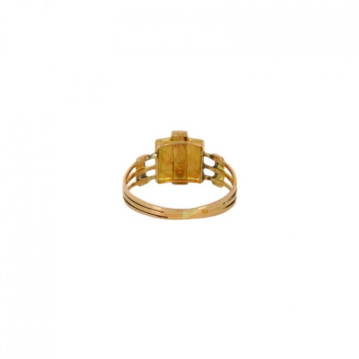 Bague Trilogie Napoléon III En Or 18K Et Perles - Pièce Historique Et Rare