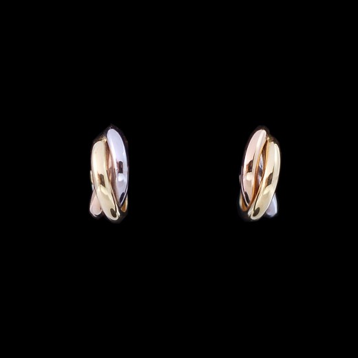 Boucles d'oreilles Cartier " Trinity " 3 ors