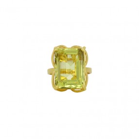 Bague Vintage en Or et Citrine