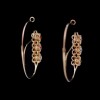 Boucles d'oreilles Dior " Trois épices " Or et Pierres fines