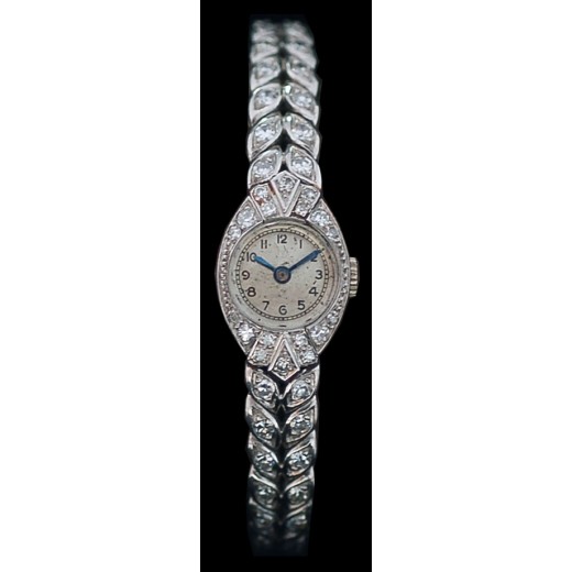 Montre ancienne Or, Platine & Diamants