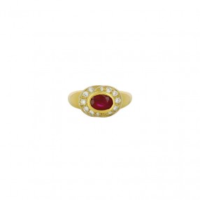 Bague en Or Rubis et Diamants