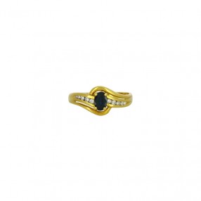 Bague en Or Saphir et Diamants