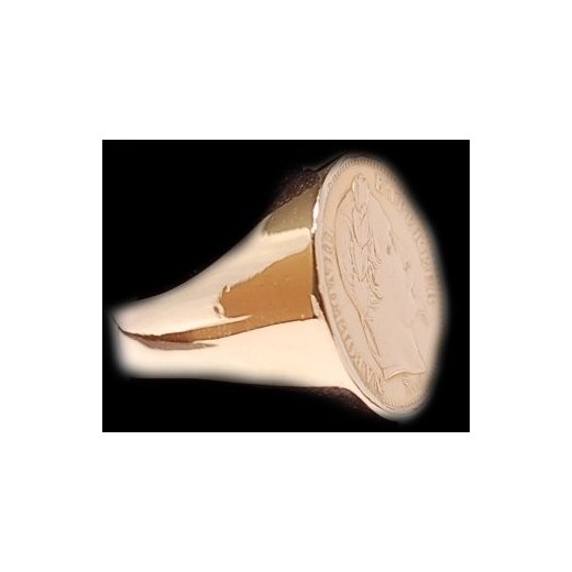 Bague Chevalière napoléon 20 francs