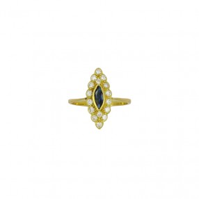 Bague Marquise en Or Saphir...