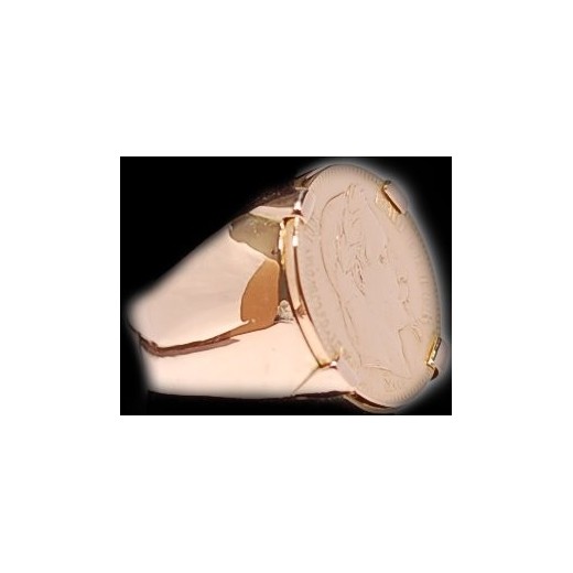 Bague Pièce Chevalière napoléon 20 francs