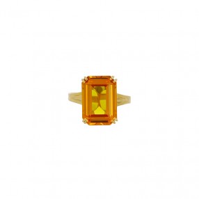 Bague Vintage en Or et Citrine