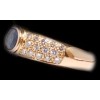 Bague jonc saphir diamants