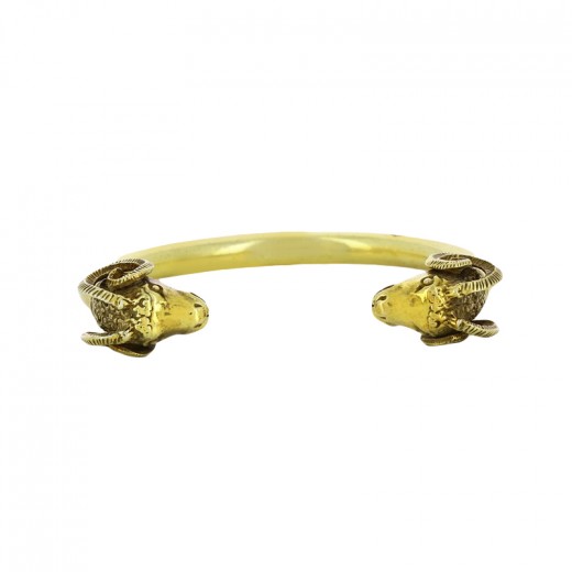 Bracelet Jonc Ouvrant En Vermeil 925 Serti De Péridots Et Diamants - 60x54 Mm - Occasion