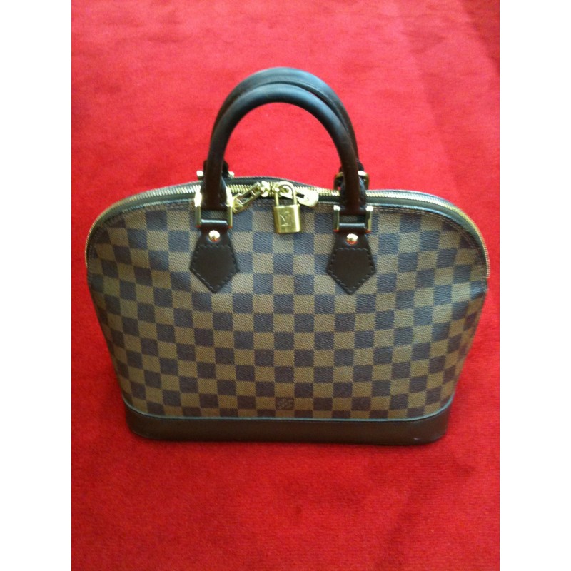 Sac Louis Vuitton Alma en toile damier ébène