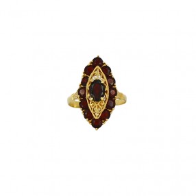 Bague Marquise en Or et...