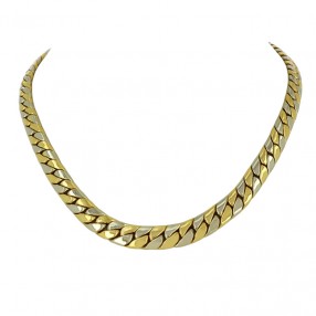 Collier en Deux Tons d'Or