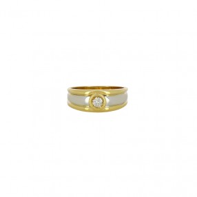 Bague Jonc en Deux Tons...