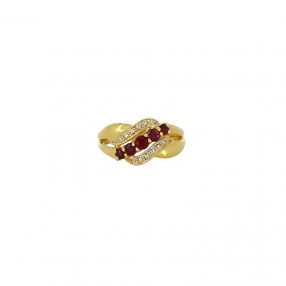 Bague en deux Tons d'Or et...