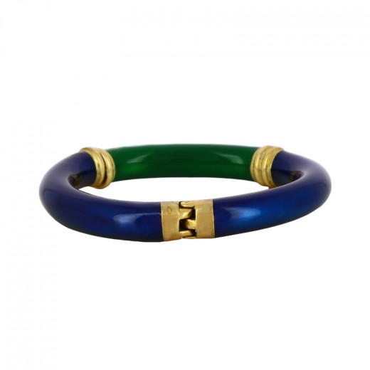 Bracelet Ancien En Argent Vermeil Fin 19ème Articulé - Poids 13g - Occasion