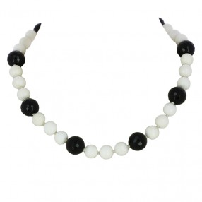 Collier en Agate, Onyx et...