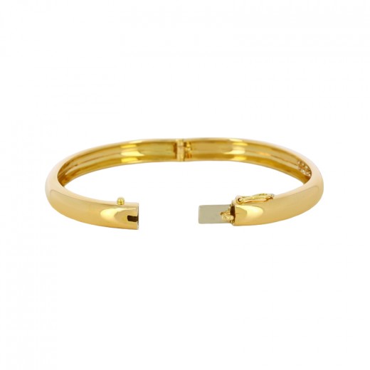 Bracelet Vintage Articulé Années 80 - Motif Chevrons Or Sur Fond Texturé, Longueur 19-20 Cm, Occasion