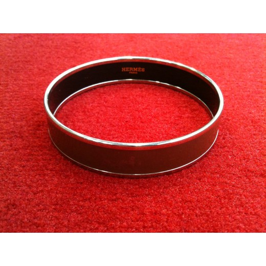 Bracelet Hermès large en émail Calèche